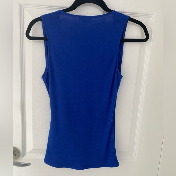 Aritzia Wilfred Free Blue Knit Sleeveless Vest Top - Picture 2 of 6